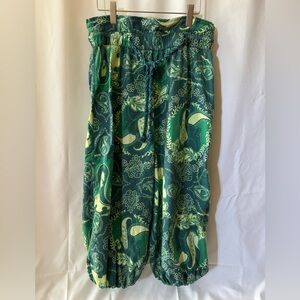 Free People Paisley Woven Joggers Lagoon